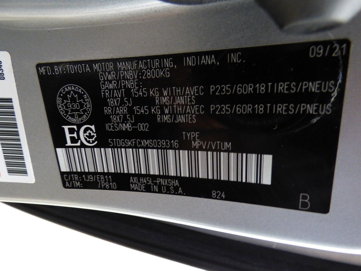 Toyota Sienna 2021 - Image 44